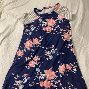 EUC Navy Floral dress